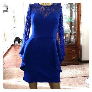 Blue lace dress